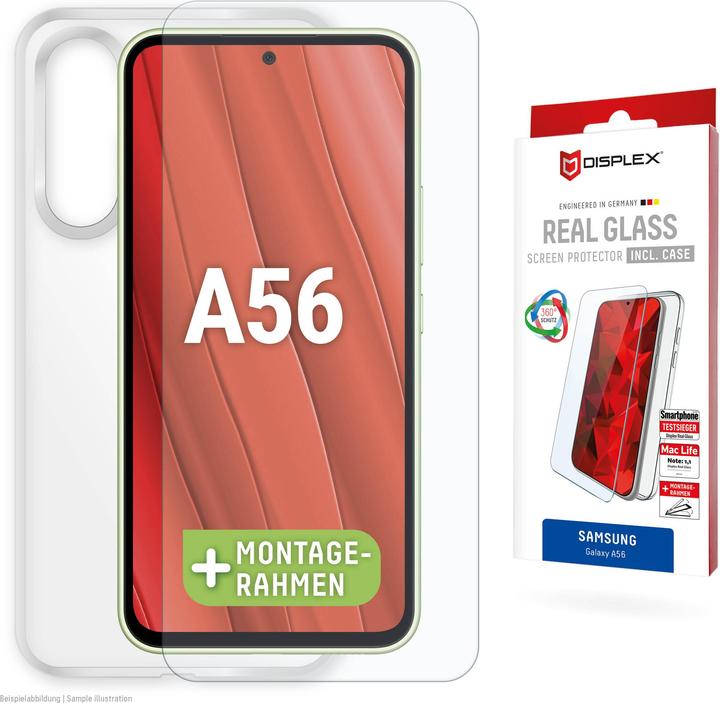 Produktbild Displex Real Glass, 2D Panzerglas + Handyhülle (1 Stück, Samsung Galaxy A56)