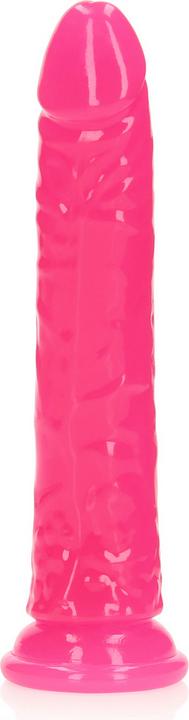 Image du produit RealRock Slim Dildo Suction Cup - GitD - 9" / 22,5 cm