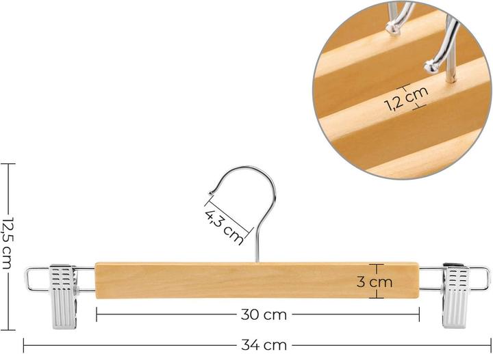 Image du produit Songmics Pinces à pantalons (8 x)