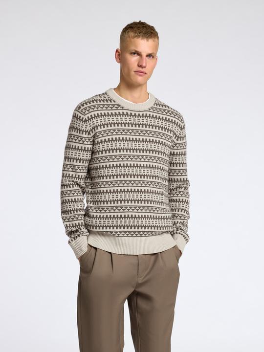 Actual product image Selected Homme Patterned jumper with round neckline (L)