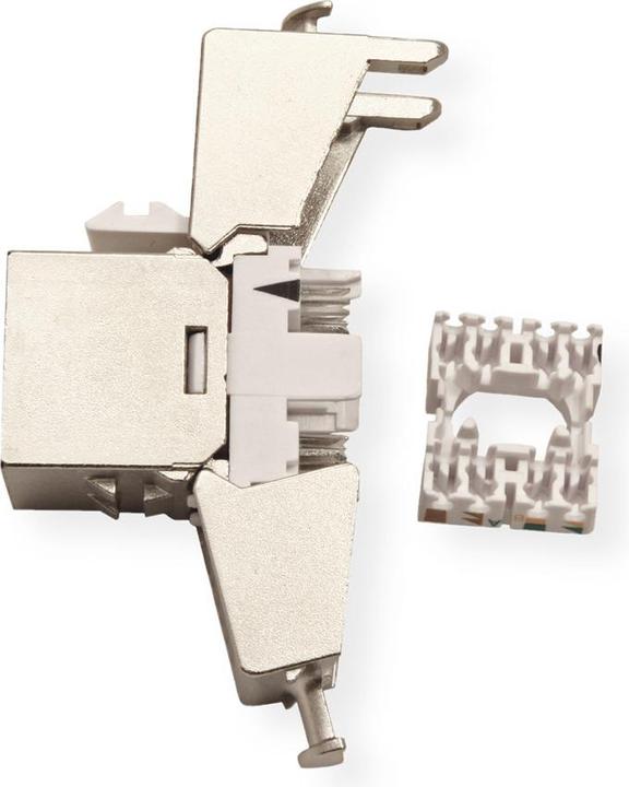 Actual product image Roline C6 Keystone STP180°,tool-less (S/STP, CAT6, 0.04 m)
