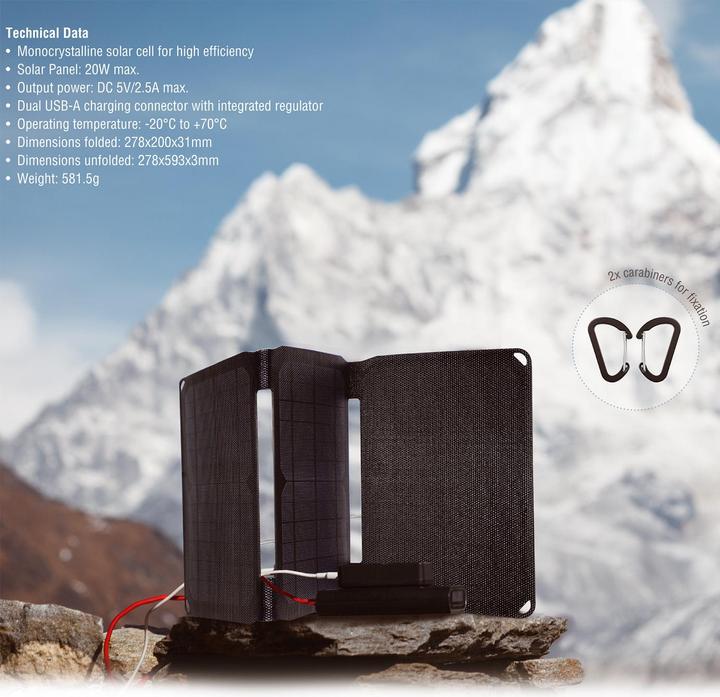 Actual product image 4smarts Solar panel VoltSolar (20 W, 0.64 kg)