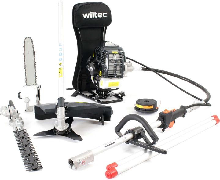 Produktbild Wiltec 4-in-1 Backpacker Multifunktionsgerät 2-Takt Motor Rucksack Rasentrimmer (Rasentrimmer, Gartenmaschinen Aufsatz)