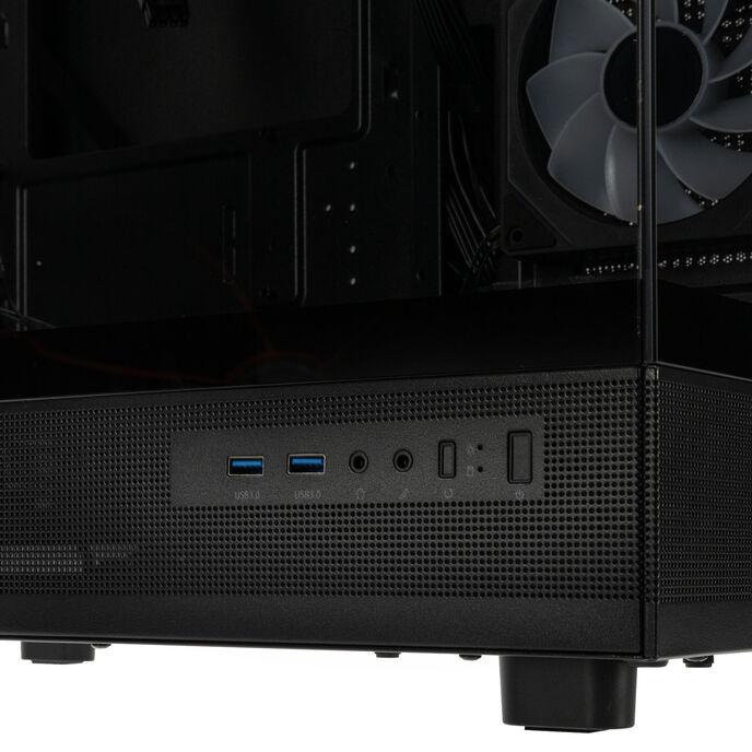 Actual product image GSI SmartAssembly ARGB Glass Micro-ATX Case - 650W Bronze (mATX)