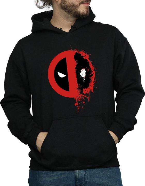 Actual product image Deadpool Mens Paint Splatter Logo Hoodie (S)