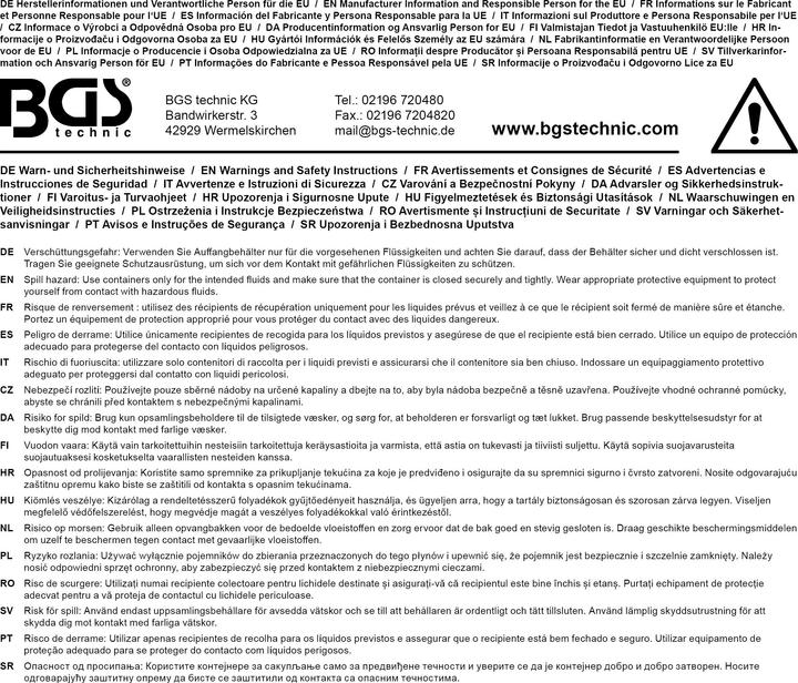 Image du produit BGS Bidon de récupération d'huile