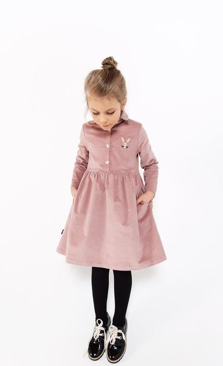 Produktbild Hebe Kleid aus Cord mit Kaninchenstickerei (110)