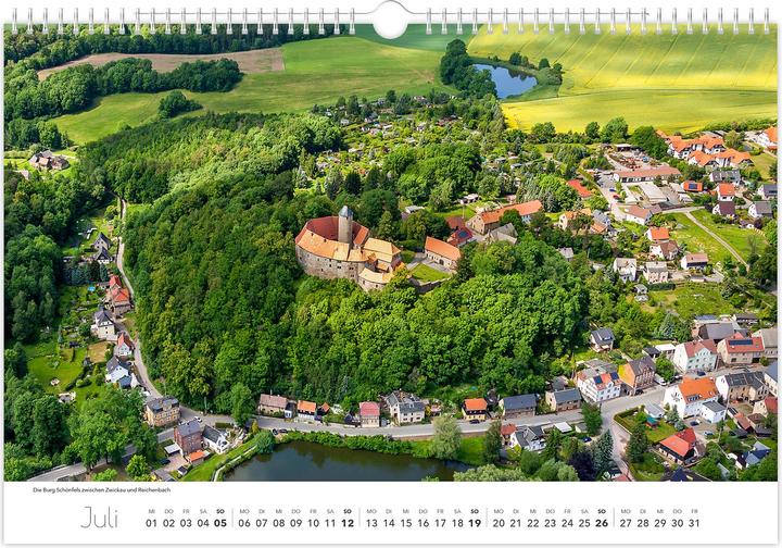 Produktbild Kalender Sachsen von oben 2026 - Luftaufnahmen (45 x 30 cm, Deutsch)