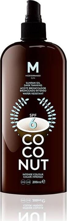 Immagine prodotto Mediterraneo Sun Olio solare COCONUT abbronzatura scura SPF6 200 ml (Olio abbronzatura, Fino a SPF 10, 200 ml)