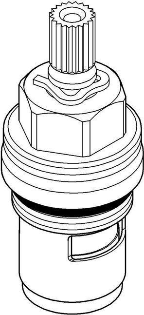 Produktbild Grohe Keramik-Oberteil 1/2" Anschlag rechts