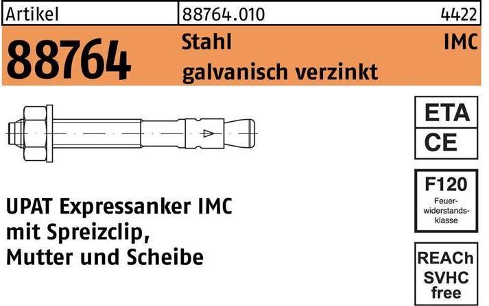 Actual product image Upat Express anchor R 88764 IMC 16/200/321 Galvanised steel (10 pcs.)