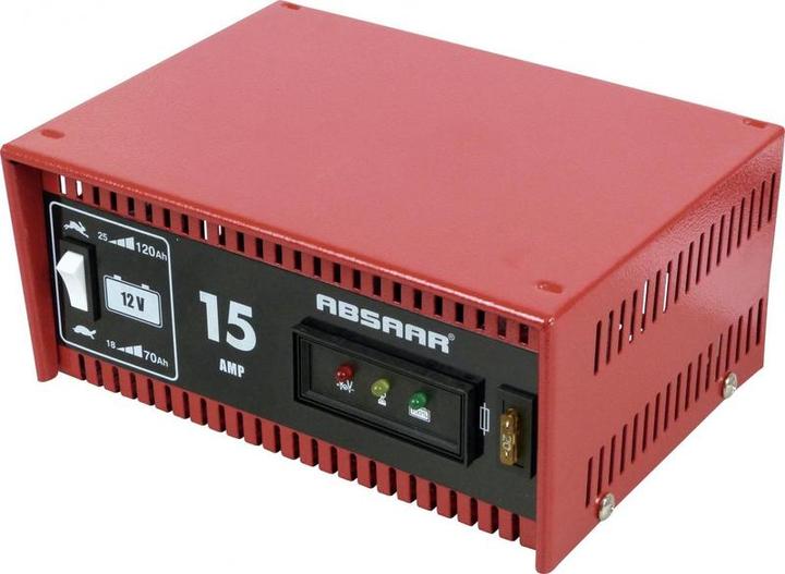 Produktbild Absaar ABSAR-Batterie Ladegerät 12 Volt 18-120 AH 15 Ampere rot (12V, 15 A)