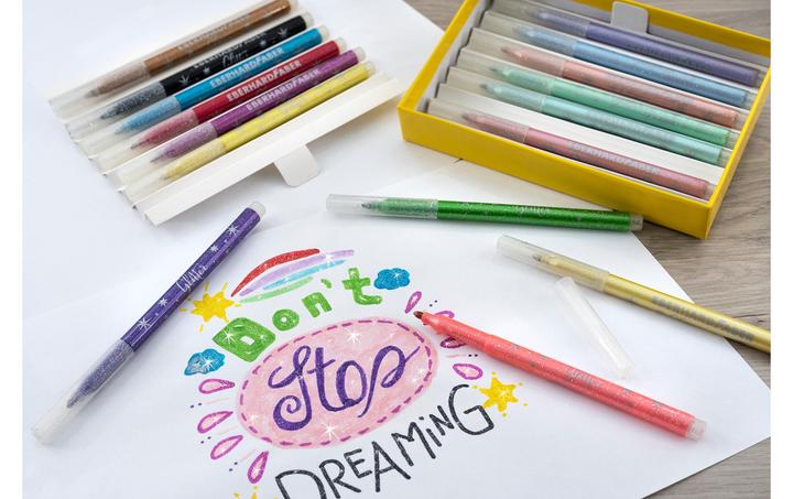 Actual product image EberhardFaber Fibre pen Glitter (Multicoloured, 16 x)