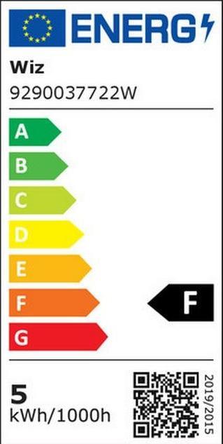 Label énergétique WiZ Spot (GU10, 4.70 W, 345 lm, 2 x, F)