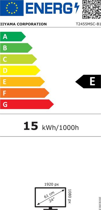 Energie-Label iiyama ProLite T2455MSC-B1 (1920 x 1080 Pixel, 23.80")