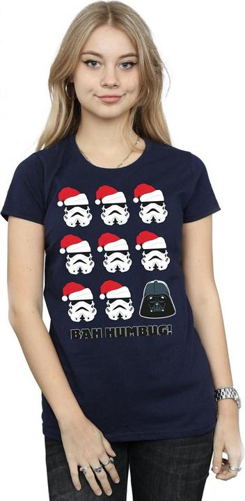Actual product image Star Wars Womens/Ladies Christmas Humbug Cotton T-Shirt (M)