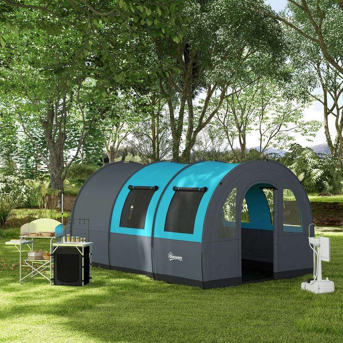 Actual product image Swisshandel24 Tunnelzelt Campingzelt für 6 Personen, 2 Räume, 3000mm Wassersäule (Tunnel tent, 6 persons)