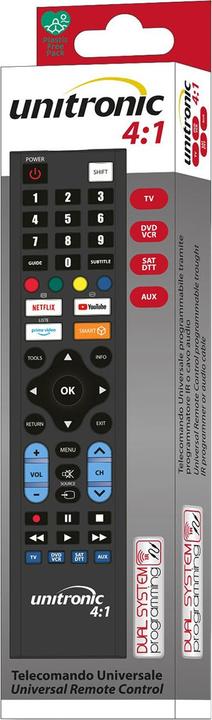 Produktbild iSnatch Programmierbare Fernbedienung für 4 Geräte (Universal Fernbedienung, Infrarot)