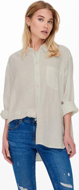 Actual product image Only Plain linen mix shirt (M)