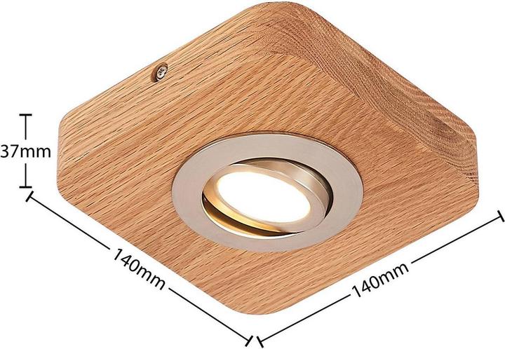 Immagine prodotto Lindby Plafoniera Mikari LED in legno, a 1 luce. (310 lm)