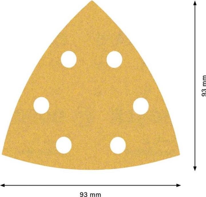 Produktbild Bosch Professional Zubehör EXPERT C470 Schleifpapier für Deltaschleifer, 93 mm, G 180, 5 Stück (180)