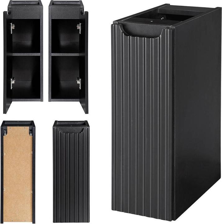 Produktbild En.Casa Waschtisch Newport 140x60x40 cm Schwarz/Eichenoptik