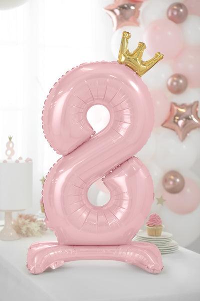 Actual product image Partydeco Balloon number 2 on foot - Pink