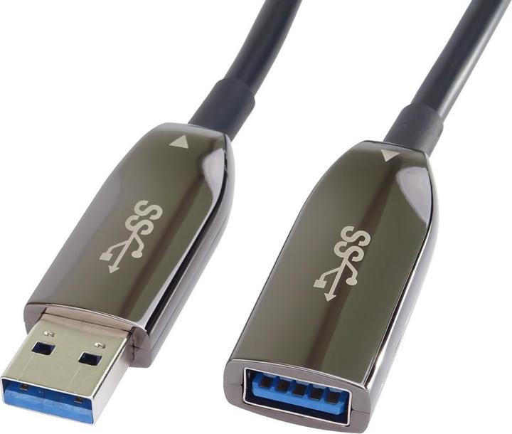 Actual product image PremiumCord USB 3.0 prodlužovací optický AOC cable A/Male - A/Female 10m (10 m, USB 3.2 Gen 1)