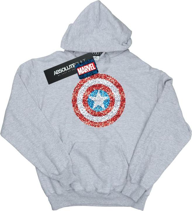 Immagine prodotto Captain America Pixelated Shield Felpa con Cappuccio Donna (M)
