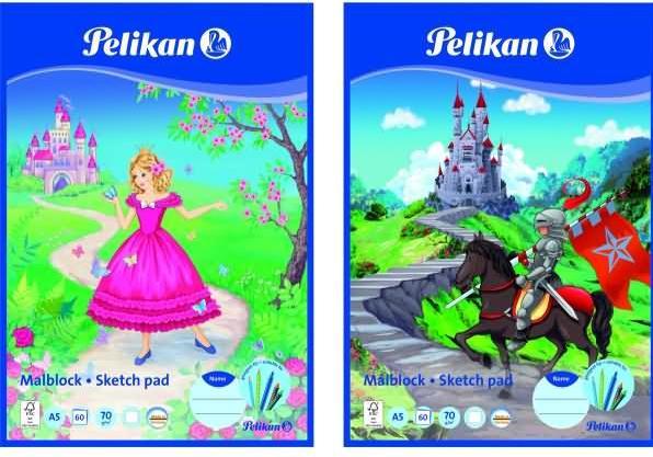 Pelikan Colouring pad C5 assorted (A5, Plain)