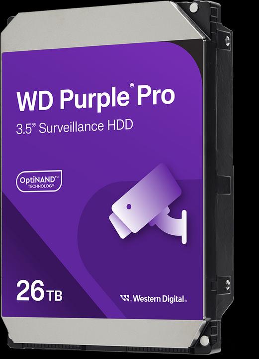 Actual product image WD HDD Purple Pro 26TB 3.5 SATA 6GBs 512MB (26 TB, 3.5", CMR)