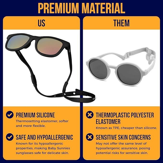 Actual product image Baby Sunnies Baby-Sonnenbrille mit Band Schwarz