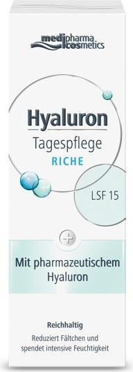 Produktbild Medipharma cosmetics Hyaluron Tagespflege riche LSF 15, 50 ml Creme (50 ml, Tagescreme, SPF 15)