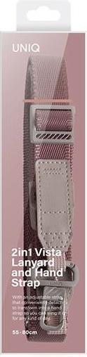 Actual product image Uniq Vista uniwersalna smycz do telefonu 2w1 pastelowy czerwony/light burgundy