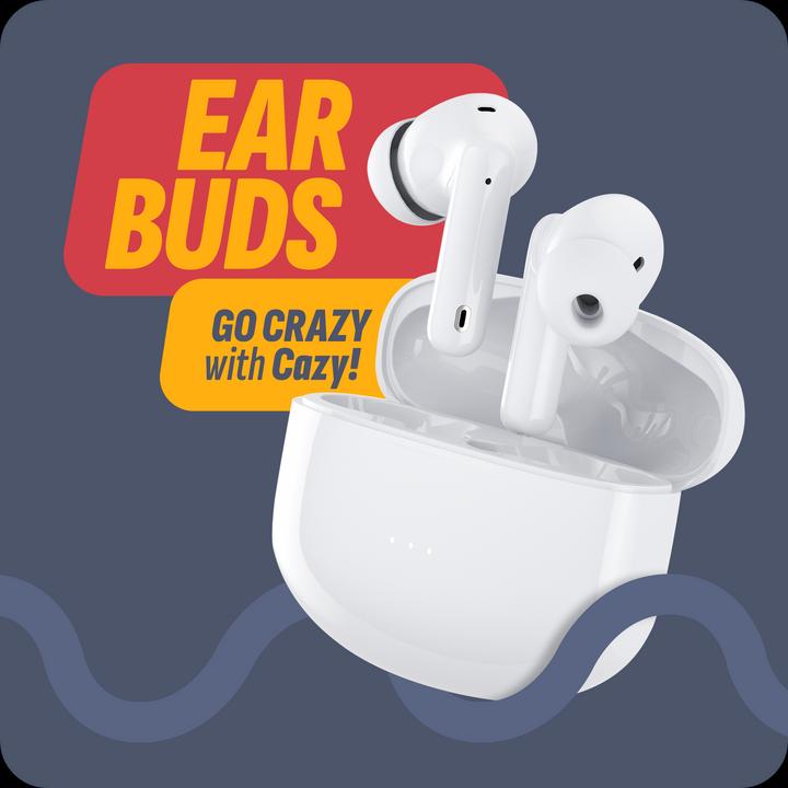 Actual product image Cazy Bluetooth in-ear headphones, wireless, noise cancelling headphones, active noise cancellation (ANC, 5.50 h, Wireless)