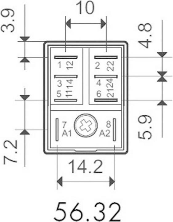 Image du produit Finder Mini-relais 2RT 12A bobine 230Vca