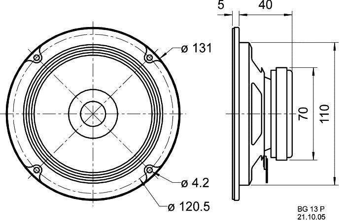 Produktbild Visaton Breitbandlautsprecher BG 13 P,8 Ohm