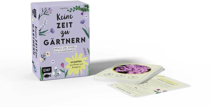 Actual product image Card set: No time to garden - 64 cards - Quick and easy to a flower garden (German)