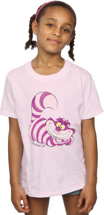 Actual product image Disney Girls Alice In Wonderland Cheshire Cat Cotton T-Shirt (140, 146)