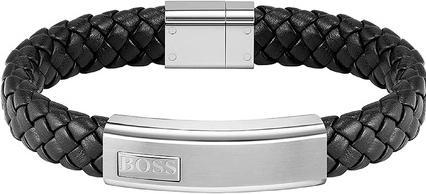 Hugo Boss Trendy braided leather bracelet Lander 1580178 - Length: 19 cm (19 cm, Leder)