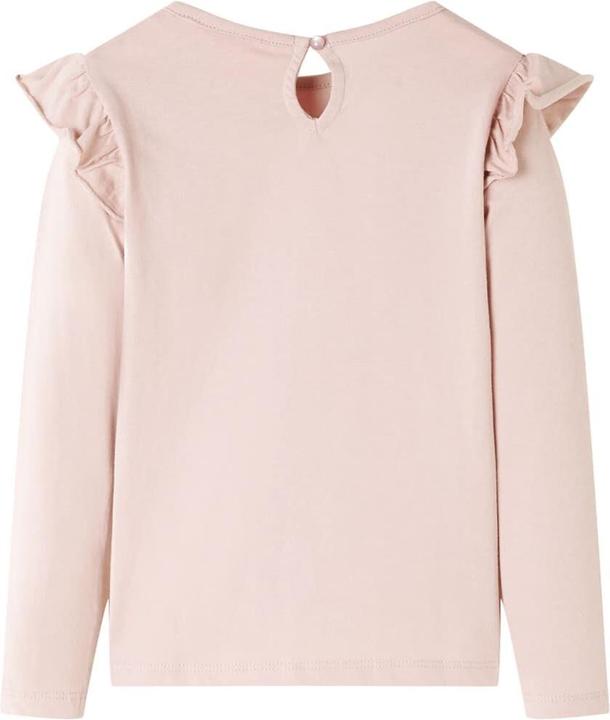 Image du produit VidaXL T-shirt manches longues enfant Rose 128,Matière : 100 % coton,Couleur (128)