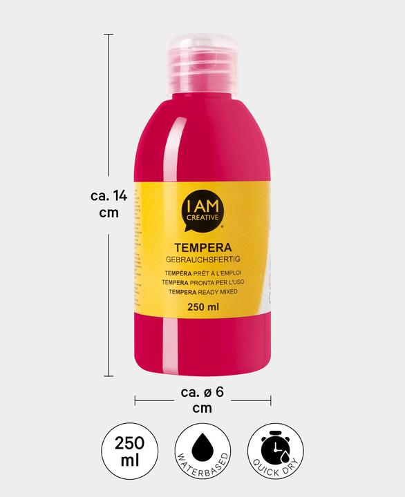 Actual product image I Am Creative Tempera, water-based tempera paint, 250 ml (Magenta, 250 ml)