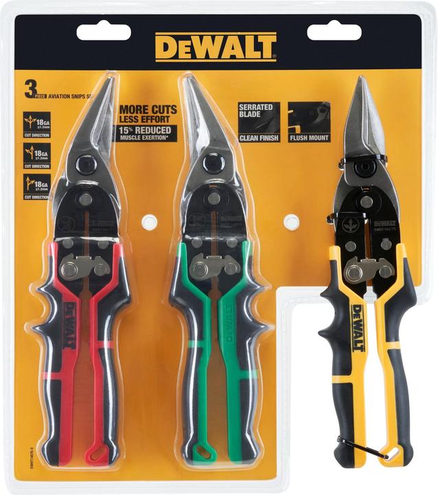 Produktbild DeWalt Blechschere ERGO 3er Pack (33 cm)