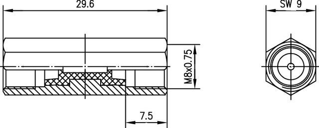 Actual product image Telegärtner FME coupling Sti-Sti with PP insulation (Plastic cable ties, 5 pcs.)