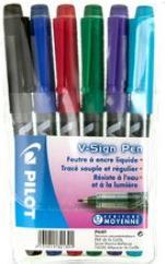 Immagine prodotto Pilot Penna con punta in fibra V Sign Pen, confezione da 6 pezzi (6 x)