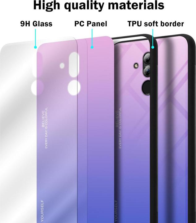 Produktbild Cadorabo TPU 2 Farben Glas Cover (Huawei Mate 20 Lite)