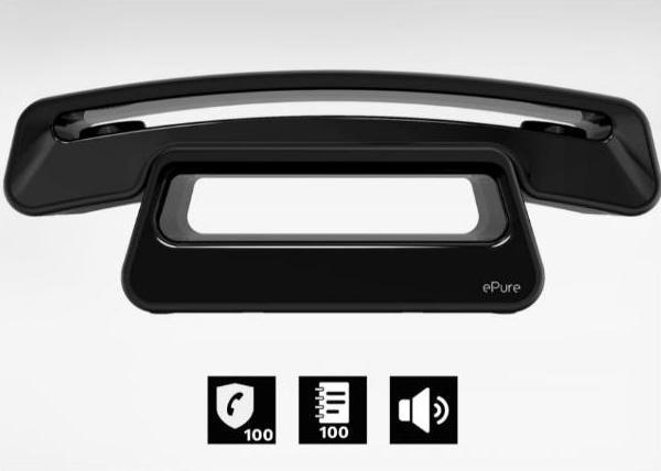 Alcatel Epure Iconic black - Easy-to-use cordless DECT design phone, with handsfree function