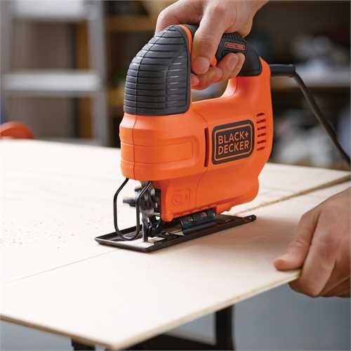 Image du produit Black & Decker KS701EK Scie sauteuse électronique pendulaire 520W (AC, 520 W, 230 V, 7 cm, 3000 SPM, 1,5 cm)