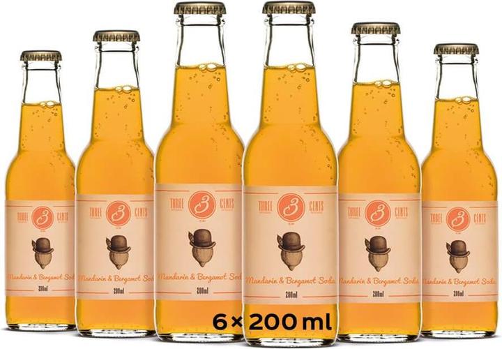 Three Cents Mandarin & Bergamot Soda (6 x 20 cl)