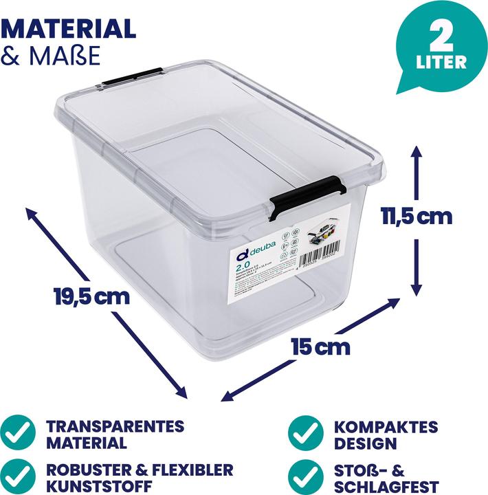 Actual product image Deuba Aufbewahrungsbox (20 x 15 x 12 cm, 2 l)